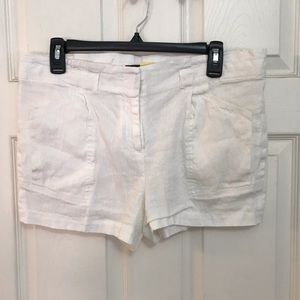 BCBG White Linen Shorts